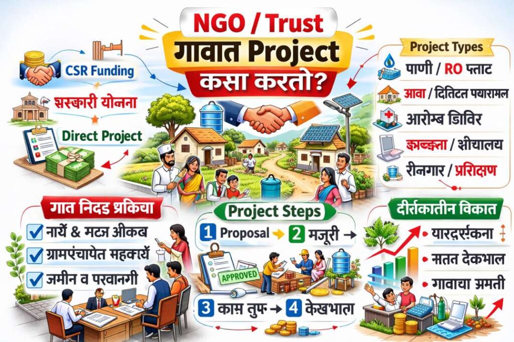 NGO / Trust गावात project कसा करू शकतो?