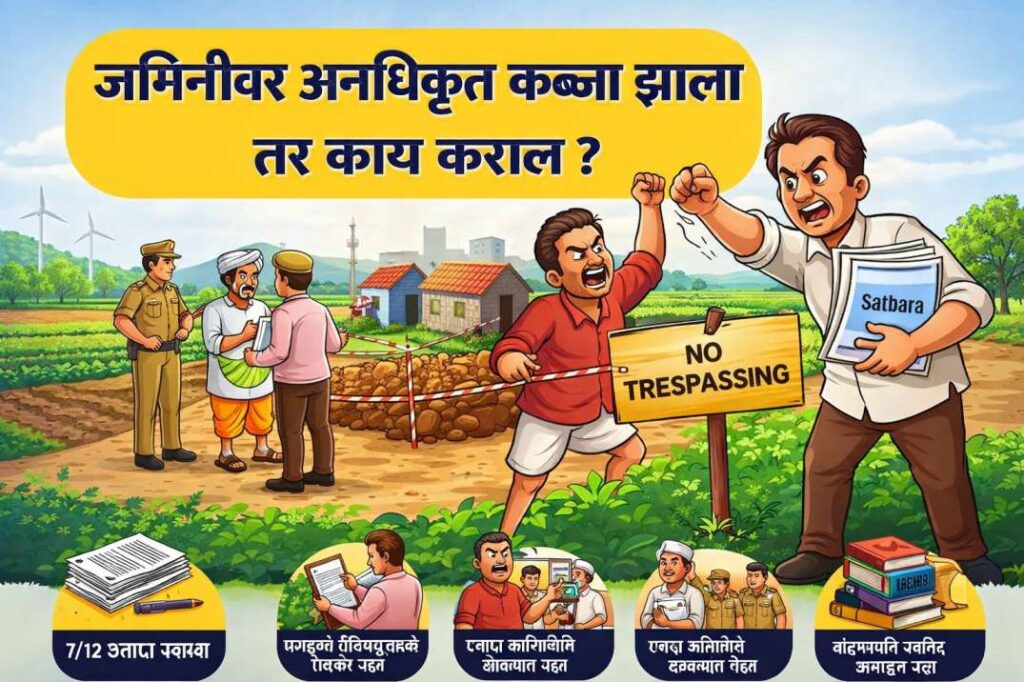 जमिनीवर अनधिकृत कब्जा झाला तर काय कराल ?