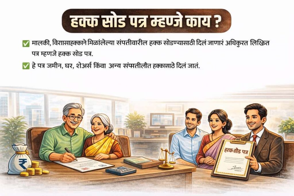 हक्कसोड पत्र म्हणजे काय?